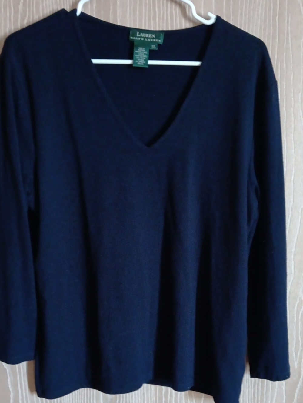 Lauren Ralph Lauren Long Sleeve Top in Blue Size XL Like New